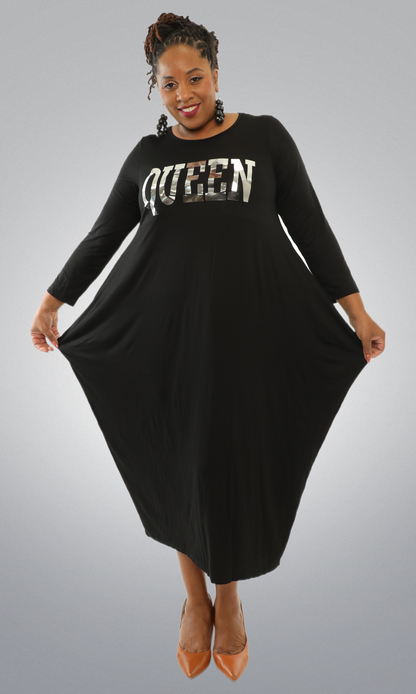 Women's Verbiage "Queens" Dress